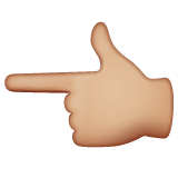 Dorso Da Mão Com Dedo Indicador Apontando Para A Esquerda: Pele Morena Clara para WhatsApp 2.26.8.72