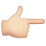 Dorso Da Mão Com Dedo Indicador Apontando Para A Direita: Pele Clara para WhatsApp 2.26.8.72
