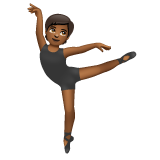 Bailarina: Tom de pele médio-escuro para WhatsApp 2.26.8.72