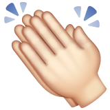 Mãos Aplaudindo: Pele Clara para WhatsApp 2.26.8.72