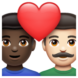 Casal Apaixonado: Homem, Homem, Pele Escura, Pele Clara para WhatsApp 2.26.8.72