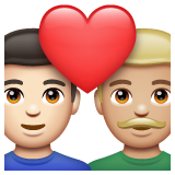 Casal Apaixonado: Homem, Homem, Pele Clara, Pele Morena Clara para WhatsApp 2.26.8.72