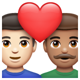 Casal Apaixonado: Homem, Homem, Pele Clara, Pele Morena para WhatsApp 2.26.8.72