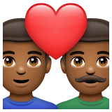 Закохана пара: чоловік чоловік темний тон шкіри для WhatsApp 2.26.8.72