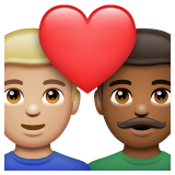 Casal Apaixonado: Homem, Homem, Pele Morena Clara, Pele Morena Escura para WhatsApp 2.26.8.72