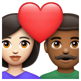 Casal Apaixonado: Mulher, Homem, Pele Clara, Pele Morena Escura para WhatsApp 2.26.8.72