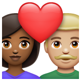 Закохана пара: жінка чоловік темний тон шкіри світлий тон шкіри для WhatsApp 2.26.8.72