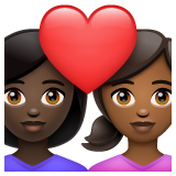 Casal Apaixonado: Mulher, Mulher, Pele Escura, Pele Morena Escura para WhatsApp 2.26.8.72