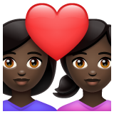 Casal Apaixonado: Mulher, Mulher, Pele Escura para WhatsApp 2.26.8.72