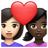 Casal Apaixonado: Mulher, Mulher, Pele Clara, Pele Escura para WhatsApp 2.26.8.72