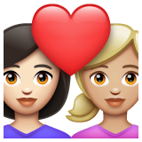 Casal Apaixonado: Mulher, Mulher, Pele Clara, Pele Morena Clara para WhatsApp 2.26.8.72