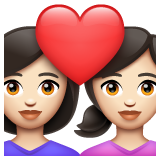 Casal Apaixonado: Mulher, Mulher, Pele Clara para WhatsApp 2.26.8.72