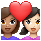 Casal Apaixonado: Mulher, Mulher, Pele Morena, Pele Clara para WhatsApp 2.26.8.72