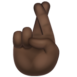 Схрещені пальці: дуже темний тон шкіри для WhatsApp 2.26.8.72