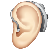 Ouvido Com Aparelho Auditivo: Pele Clara para WhatsApp 2.26.8.72