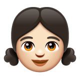 Девочка: очень светлый тон кожи для WhatsApp 2.26.8.72