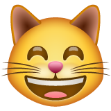Rosto De Gato Sorrindo Com Olhos Sorridentes para WhatsApp 2.26.8.72