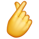 Hand with Index Finger and Thumb Crossed for WhatsApp 2.26.8.72