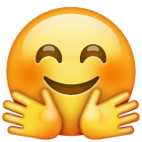 Smiling Face with Open Hands for WhatsApp 2.26.8.72