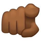 Dedo Indicador A Apontar Ao Visor: Pele Morena Escura para WhatsApp 2.26.8.72