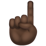 Indicador Apontando Para Cima: Pele Escura para WhatsApp 2.26.8.72