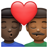Beijo: Homem, Homem, Pele Escura, Pele Morena Escura para WhatsApp 2.26.8.72