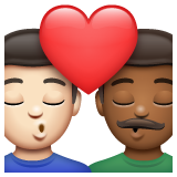 Beijo: Homem, Homem, Pele Clara, Pele Morena Escura para WhatsApp 2.26.8.72