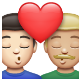 Beijo: Homem, Homem, Pele Clara, Pele Morena Clara para WhatsApp 2.26.8.72