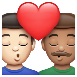 Beijo: Homem, Homem, Pele Clara, Pele Morena para WhatsApp 2.26.8.72