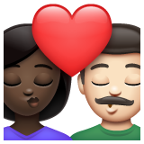 Beijo: Mulher, Homem, Pele Escura, Pele Clara para WhatsApp 2.26.8.72