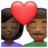 Beijo: Mulher, Homem, Pele Escura, Pele Morena Escura para WhatsApp 2.26.8.72