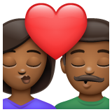 Beijo: Mulher, Homem, Pele Morena Escura para WhatsApp 2.26.8.72