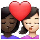 Beijo: Mulher, Mulher, Pele Escura, Pele Clara para WhatsApp 2.26.8.72