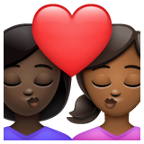 Beijo: Mulher, Mulher, Pele Escura, Pele Morena Escura para WhatsApp 2.26.8.72