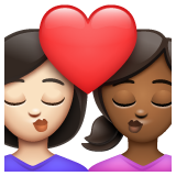 Beijo: Mulher, Mulher, Pele Clara, Pele Morena Escura para WhatsApp 2.26.8.72