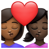 Beijo: Mulher, Mulher, Pele Morena Escura, Pele Escura para WhatsApp 2.26.8.72