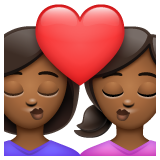 Beijo: Mulher, Mulher, Pele Morena Escura para WhatsApp 2.26.8.72