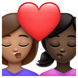 Beijo: Mulher, Mulher, Pele Morena, Pele Escura para WhatsApp 2.26.8.72