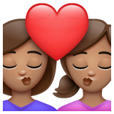 Beijo: Mulher, Mulher, Pele Morena para WhatsApp 2.26.8.72