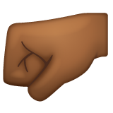 Punho Esquerdo: Pele Morena Escura para WhatsApp 2.26.8.72