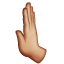 Mão empurrando para a esquerda: tom de pele médio-claro para WhatsApp 2.26.8.72