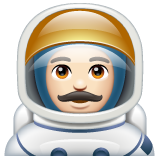 Astronauta Homem: Pele Clara para WhatsApp 2.26.8.72