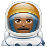 Astronauta Homem: Pele Morena Escura para WhatsApp 2.26.8.72