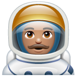 Astronauta Homem: Pele Morena para WhatsApp 2.26.8.72