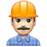 Чоловік-будівельник: дуже світлий тон шкіри для WhatsApp 2.26.8.72