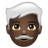 Homem: Pele Escura, Cabelo Branco para WhatsApp 2.26.8.72