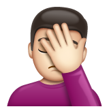 Homem Decepcionado: Pele Clara para WhatsApp 2.26.8.72