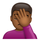 Homem Decepcionado: Pele Morena Escura para WhatsApp 2.26.8.72