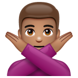 Homem Fazendo Gesto De “Não”: Pele Morena para WhatsApp 2.26.8.72