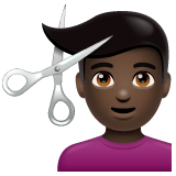 Homem Cortando O Cabelo: Pele Escura para WhatsApp 2.26.8.72